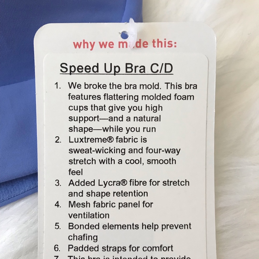 Speed up bra for c\d cups light horizon lululemon - Picture 4 of 6